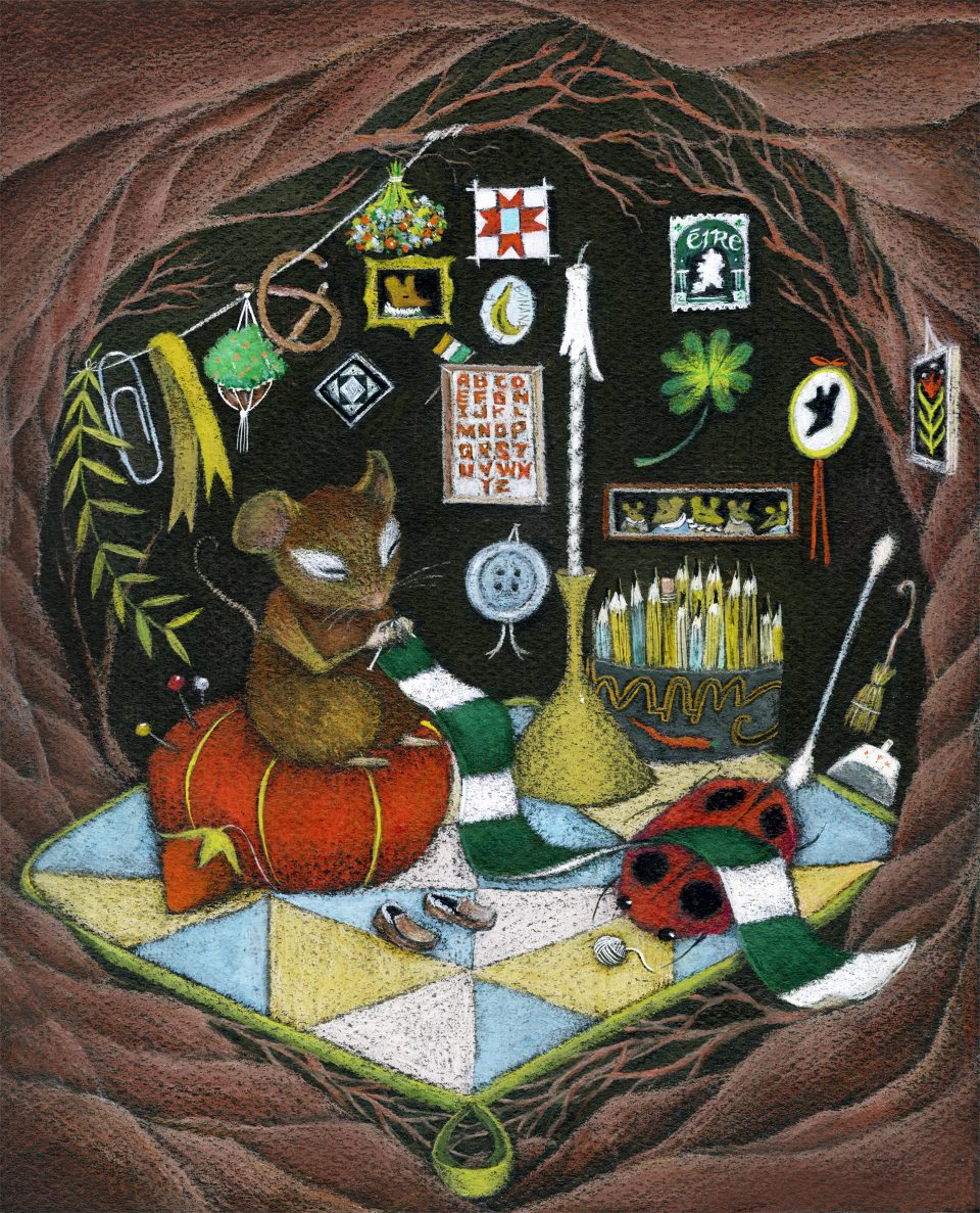 hand drawing of the inside of a mouse's home